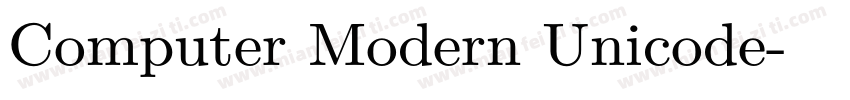 Computer Modern Unicode字体转换